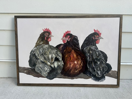 Three Hens (Sold)